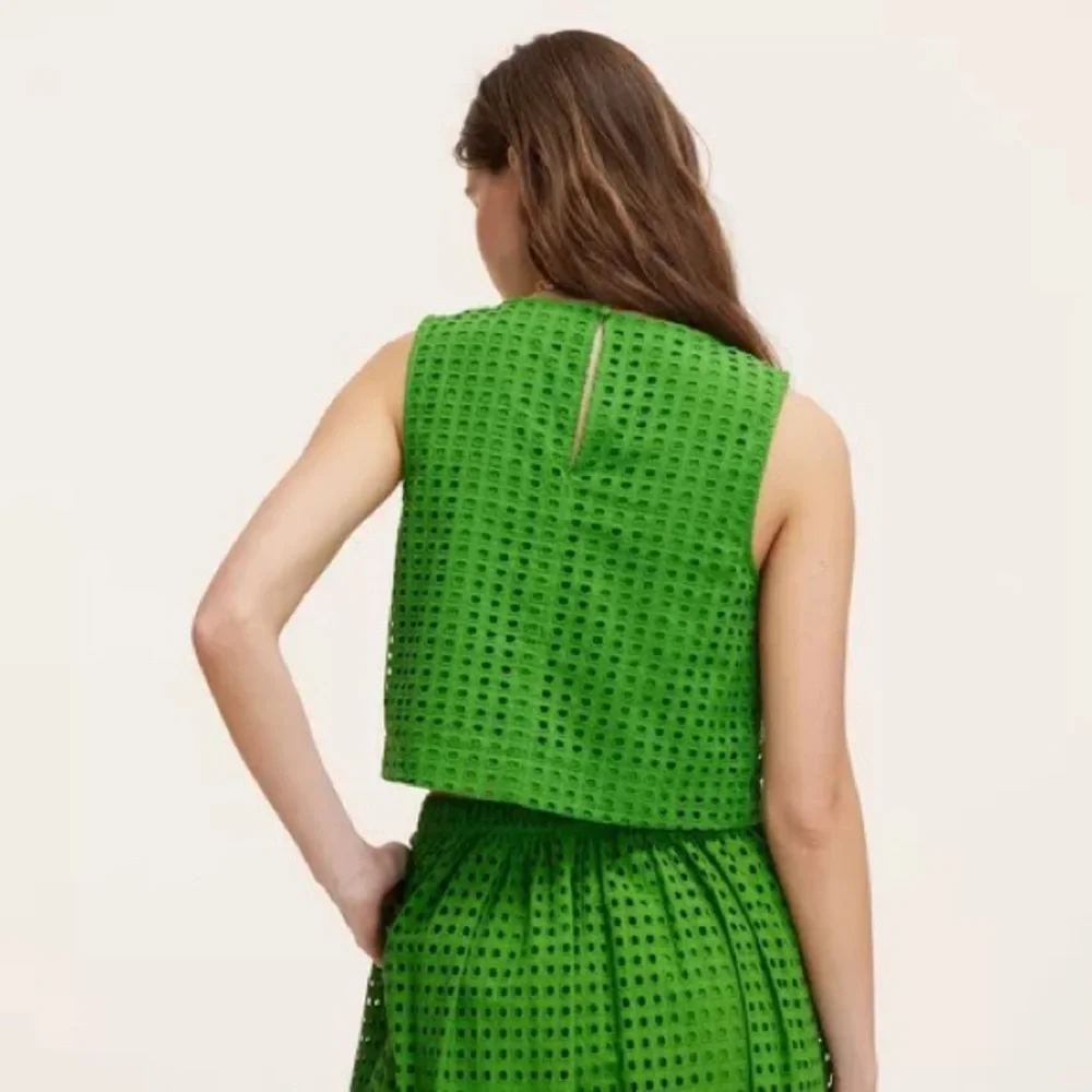 Kate Spade | Women's Eyelet Shell Tank Top & Volume Midi Skirt size L